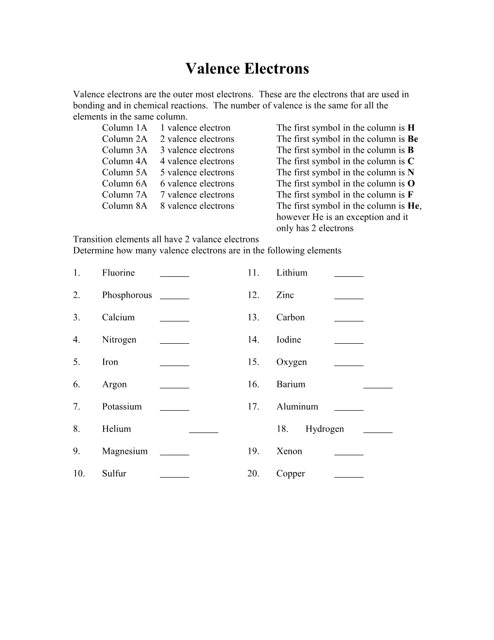 Lewis Dot Structures