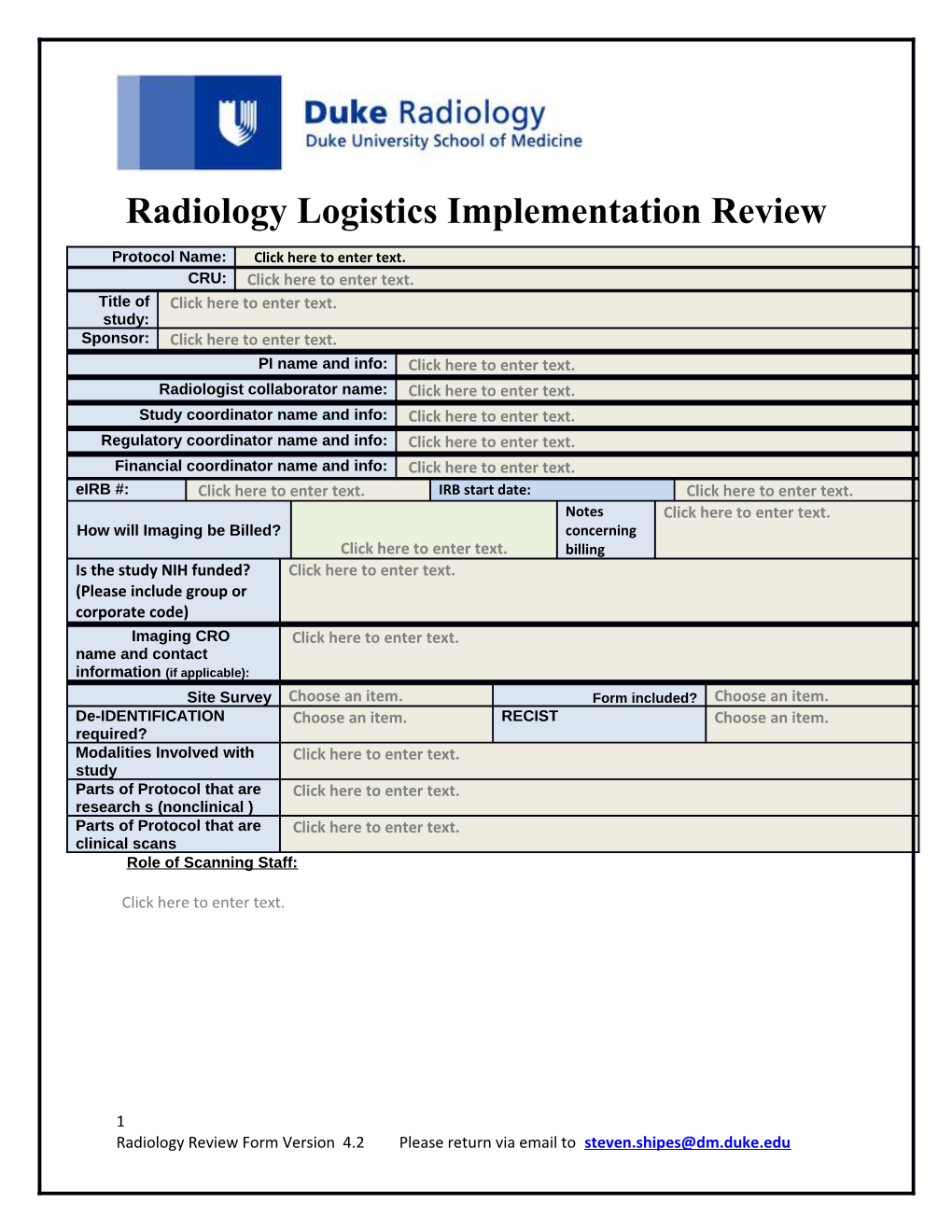 Radiology Logistics Implementation Review