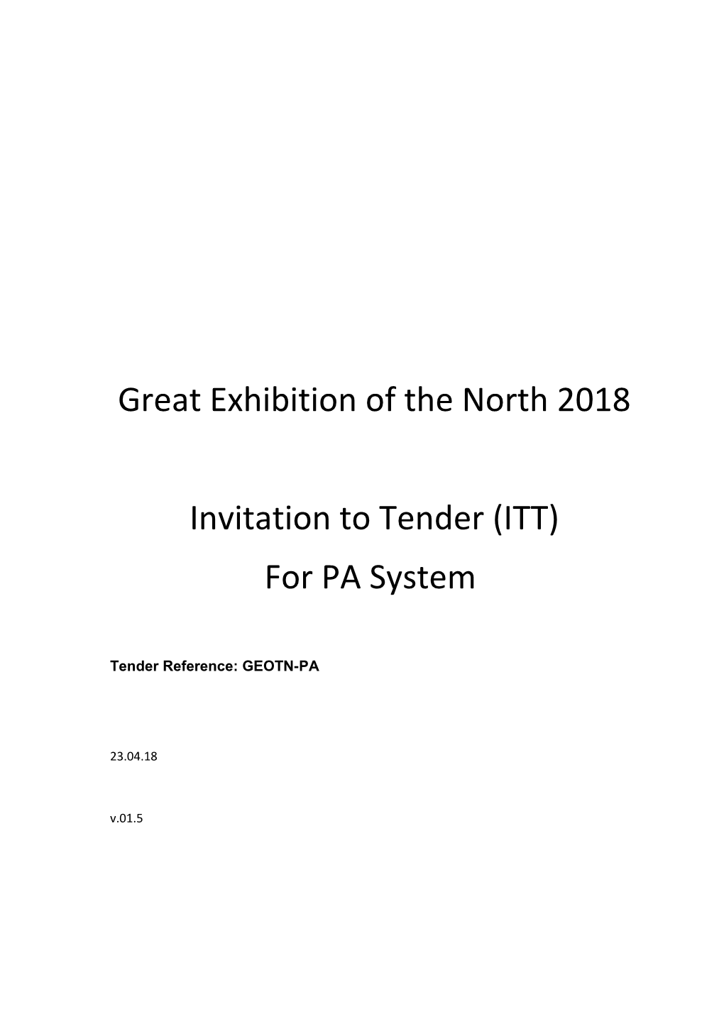 Great Exhibition of the North 2018