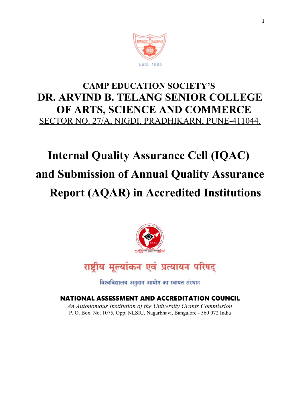 Dr. Arvind B. Telang Senior College of Arts, Science and Commerce