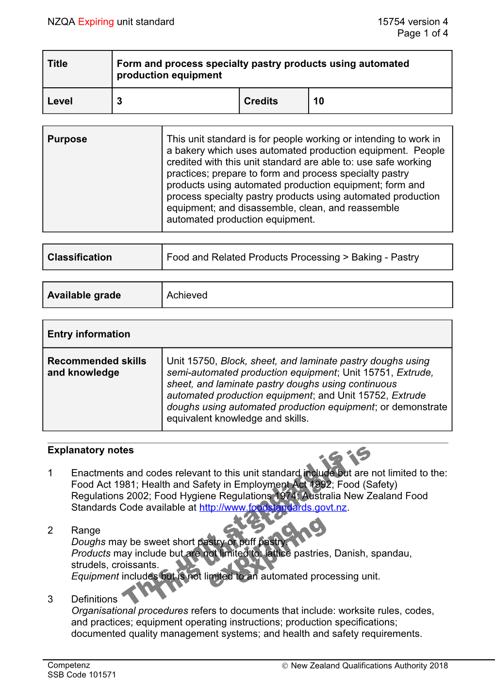 15754 Form and Process Specialty Pastry Products Using Automated Production Equipment