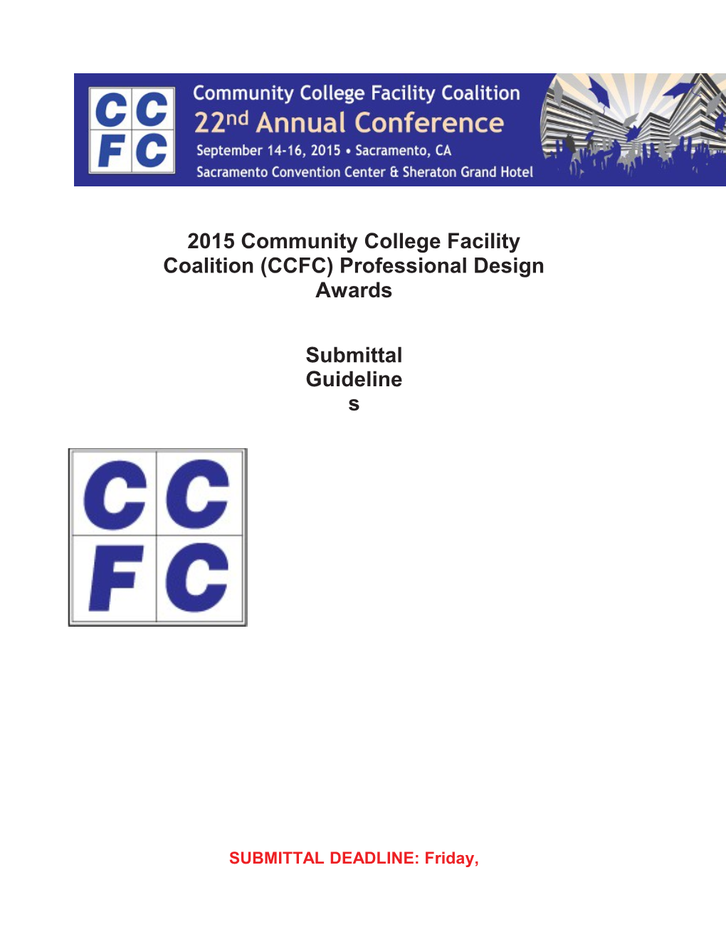 2015 Community College Facility Coalition (CCFC) Professional Designawards