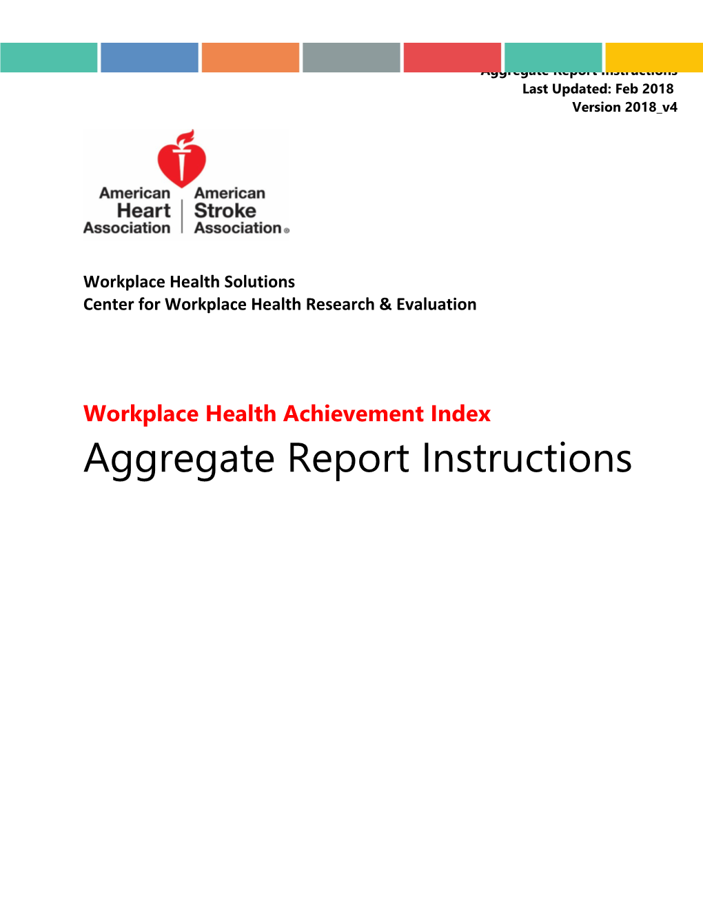 Aggregate Report Instructions