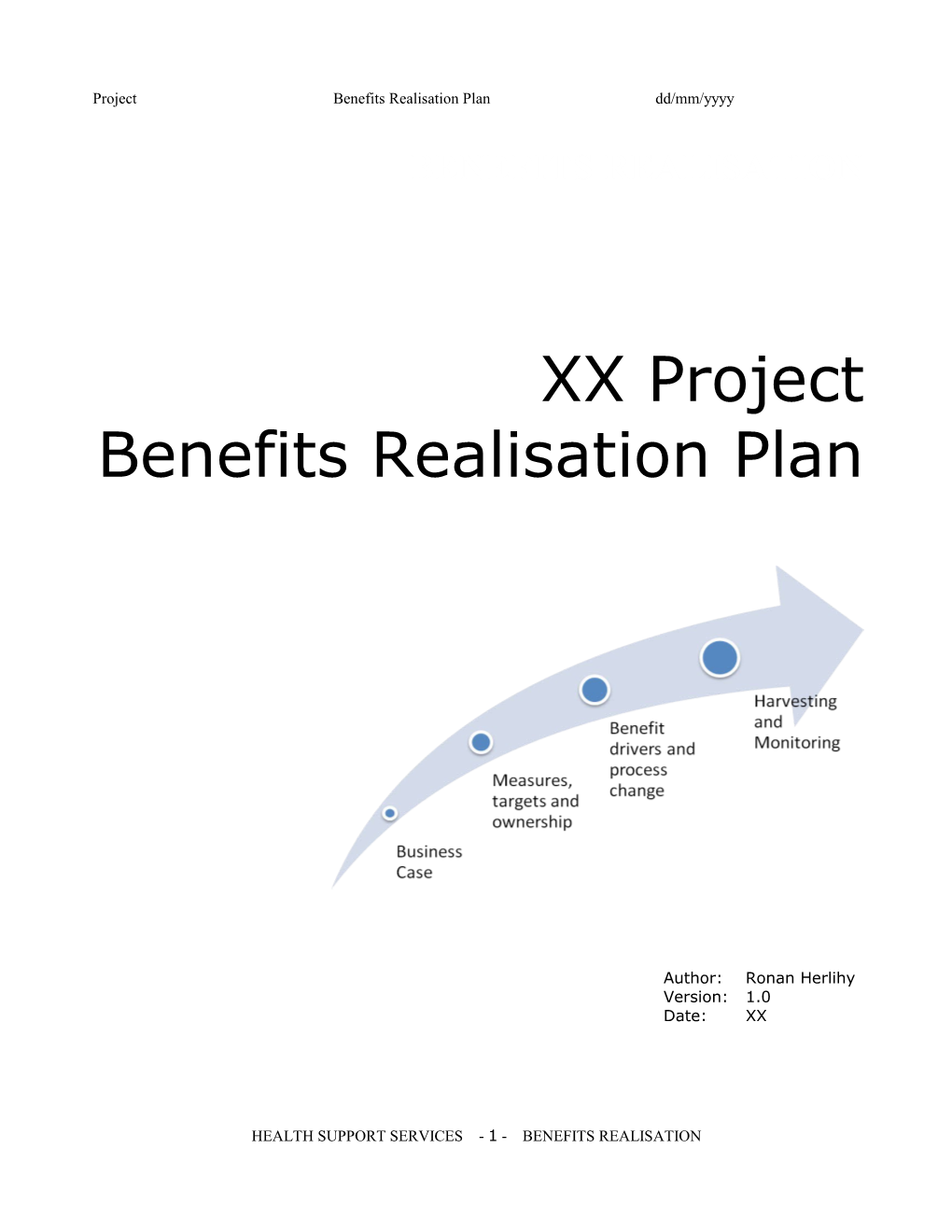 Benefits Realisation Plan Template