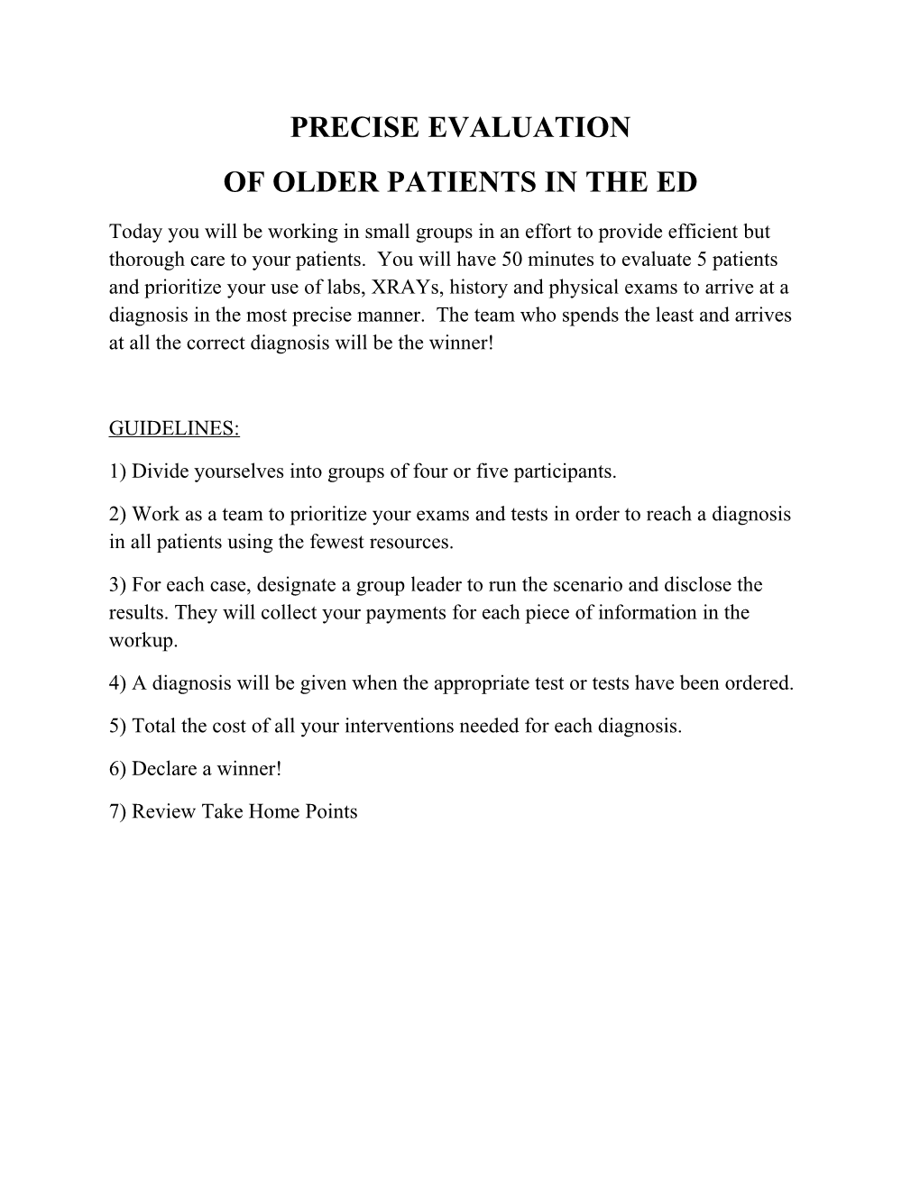 Of Older Patients in the Ed