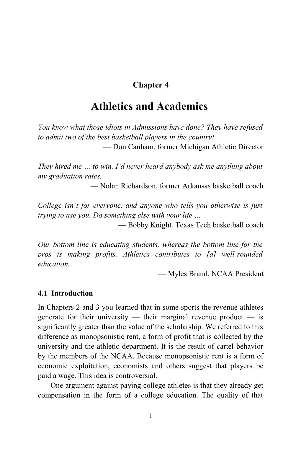 To Understand the Economics of Contemporary College Athletics, It Helps to Take a Quick