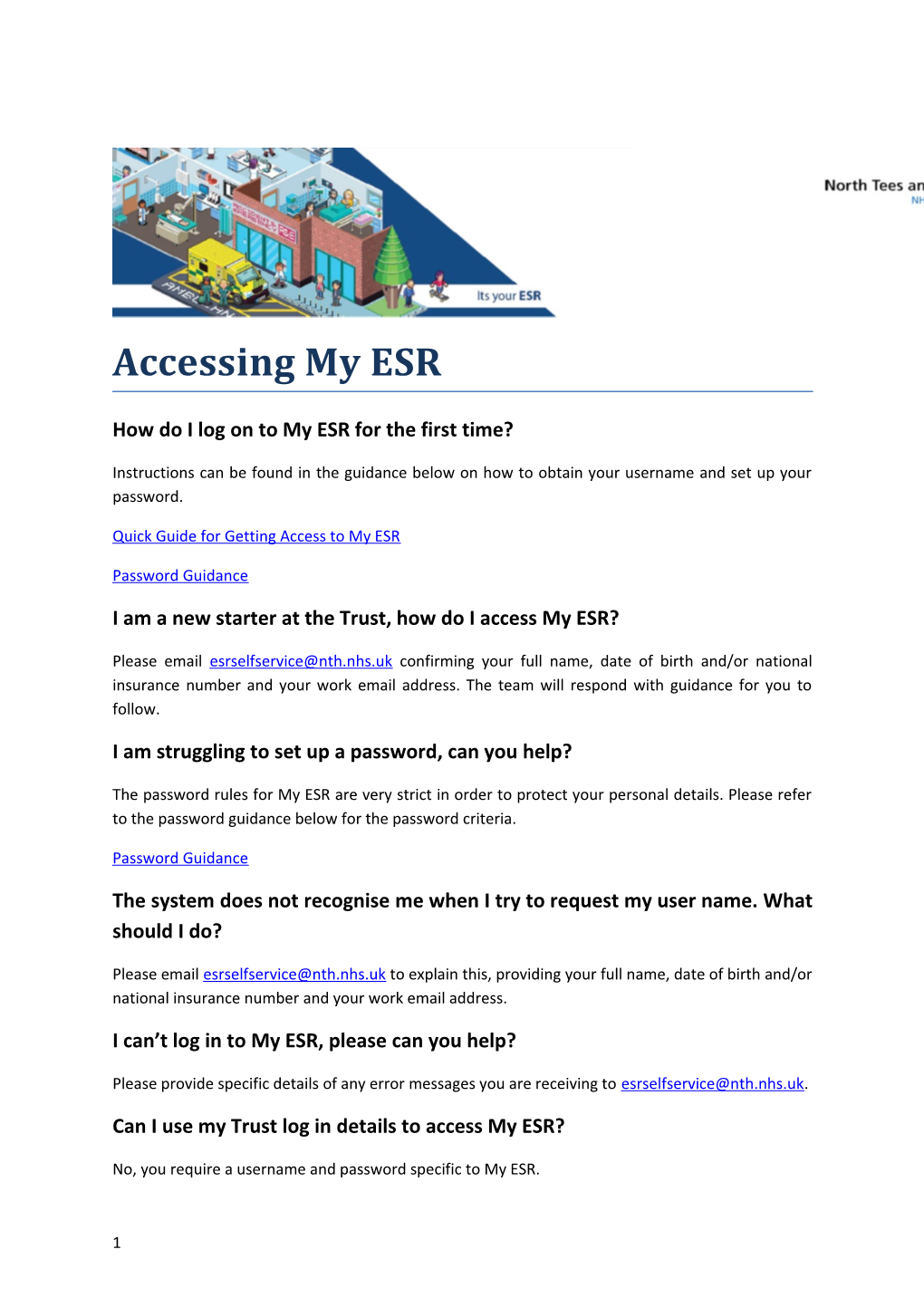 How Do I Log on to My ESR for the First Time?