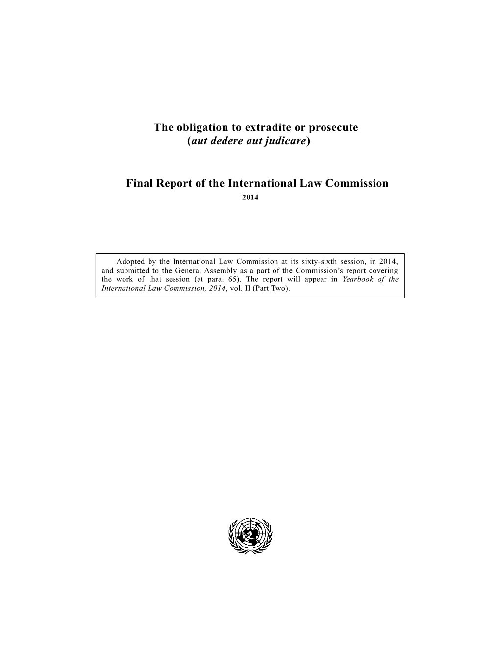 Final Report of the International Law Commission