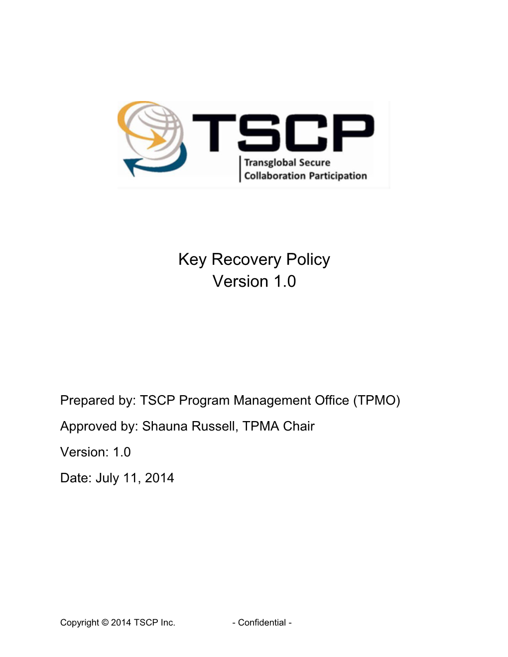 Prepared By: TSCP Program Management Office (TPMO)