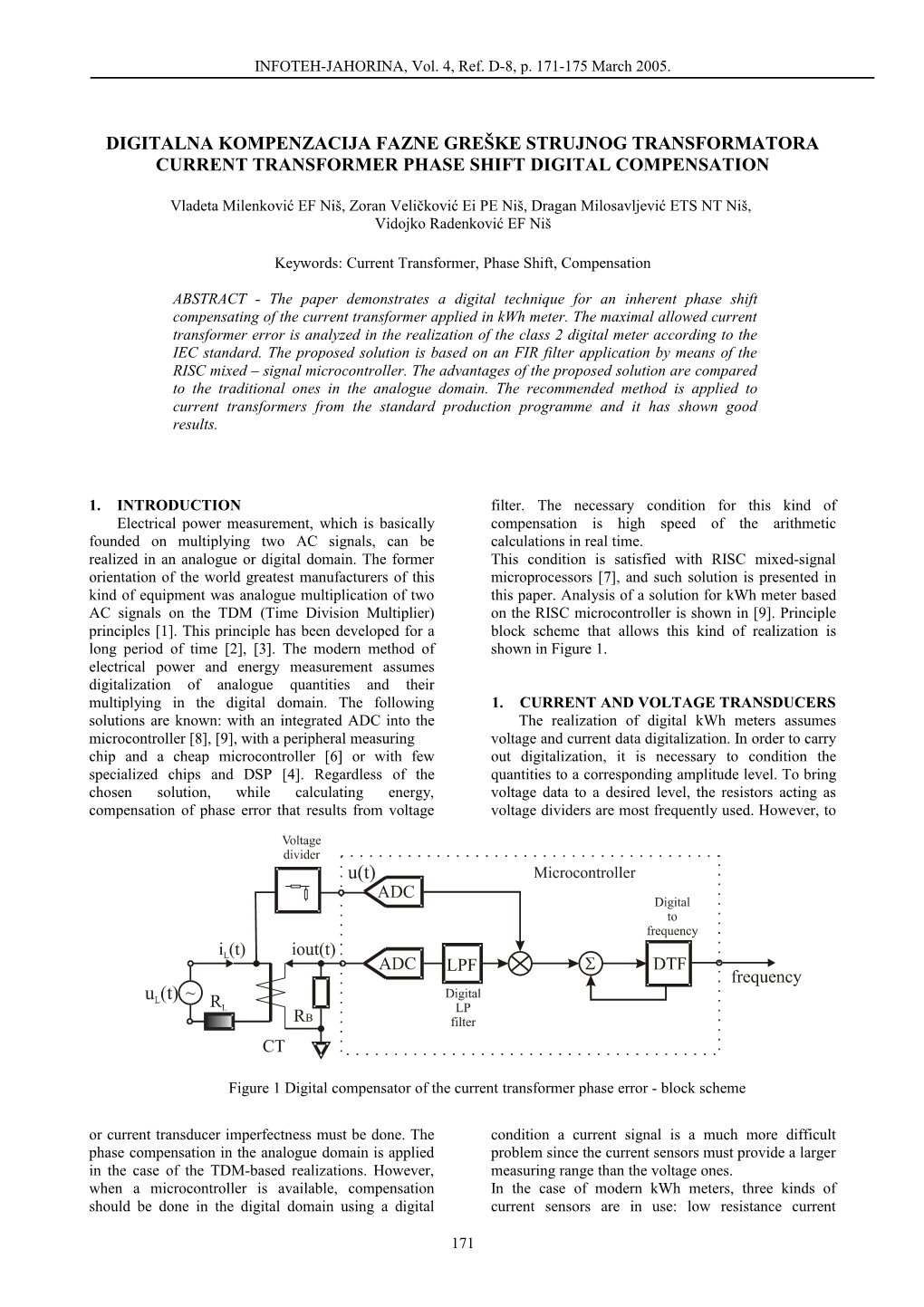 Current Transformer Phase Shift Digital Compensation