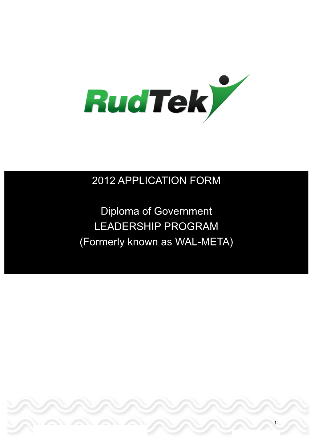 Leadership Program Application Form 2012