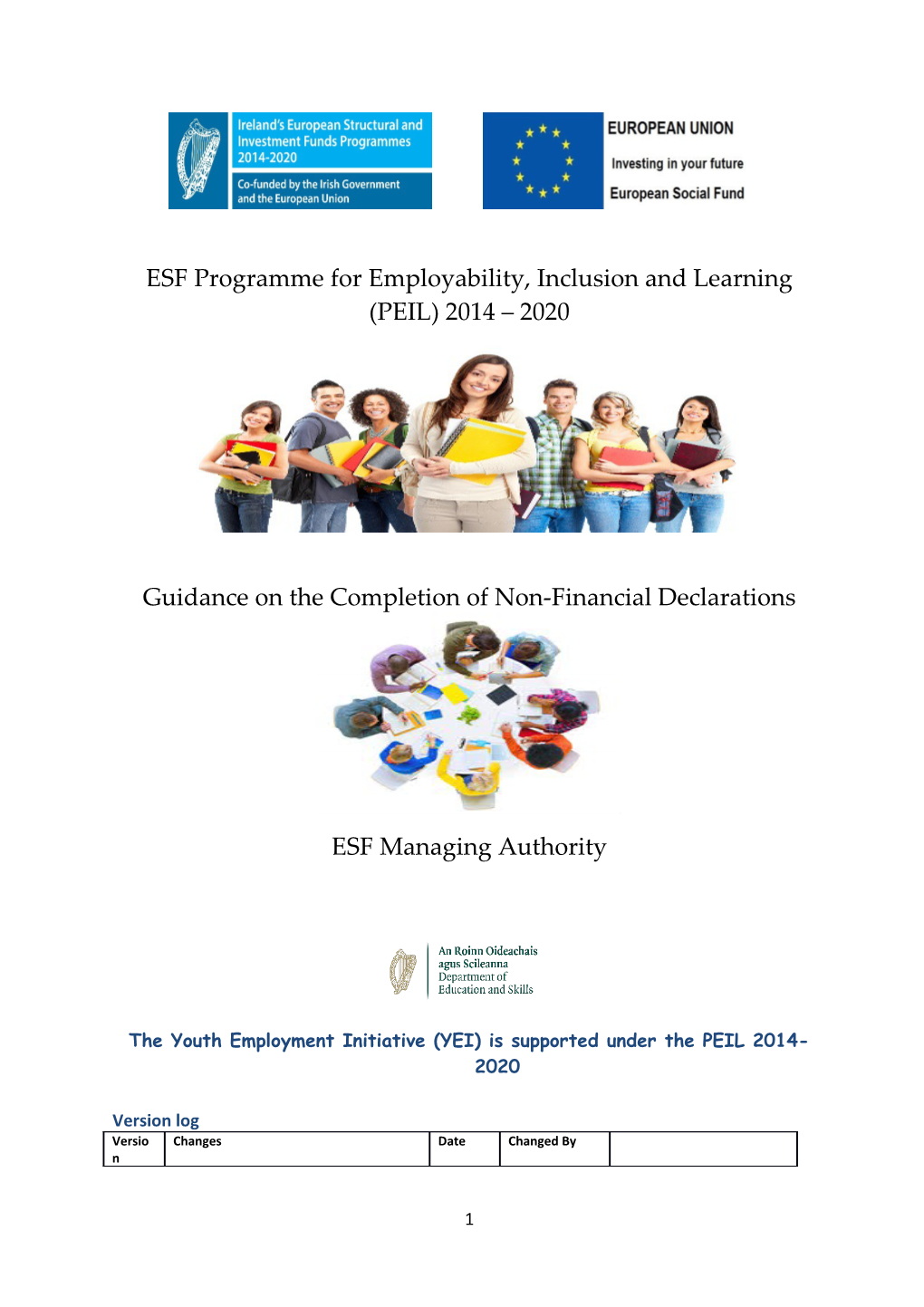 ESF Programme for Employability, Inclusion and Learning (PEIL) 2014 2020
