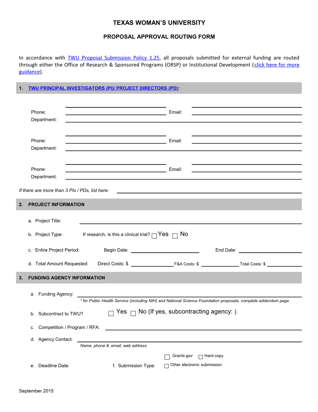 Approval Routing Form