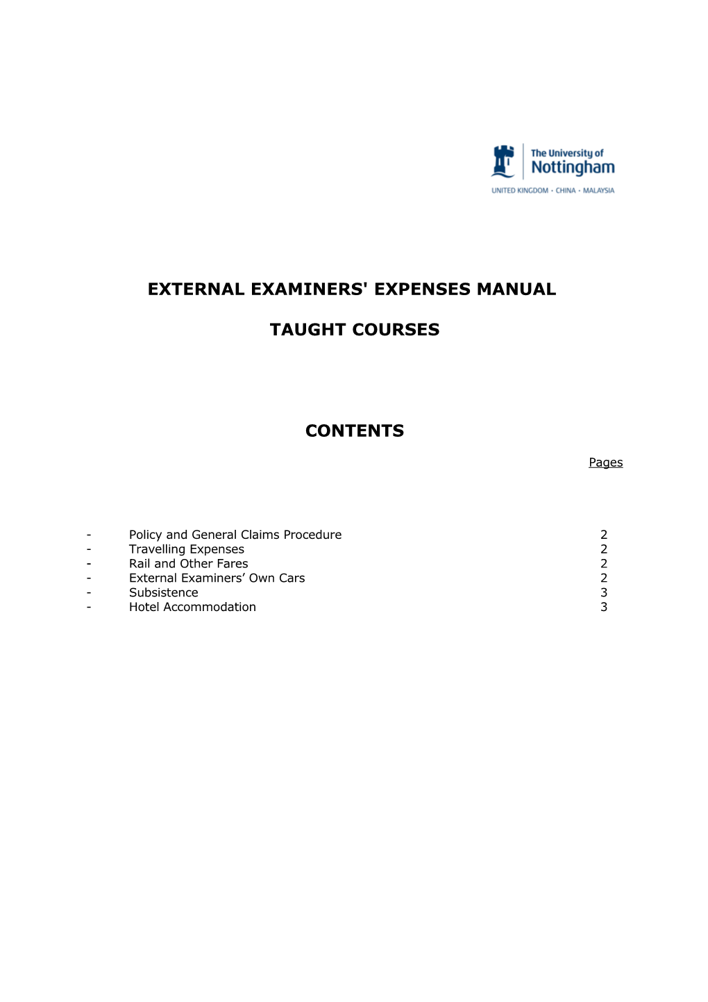 Expenses-Manual TAUGHT