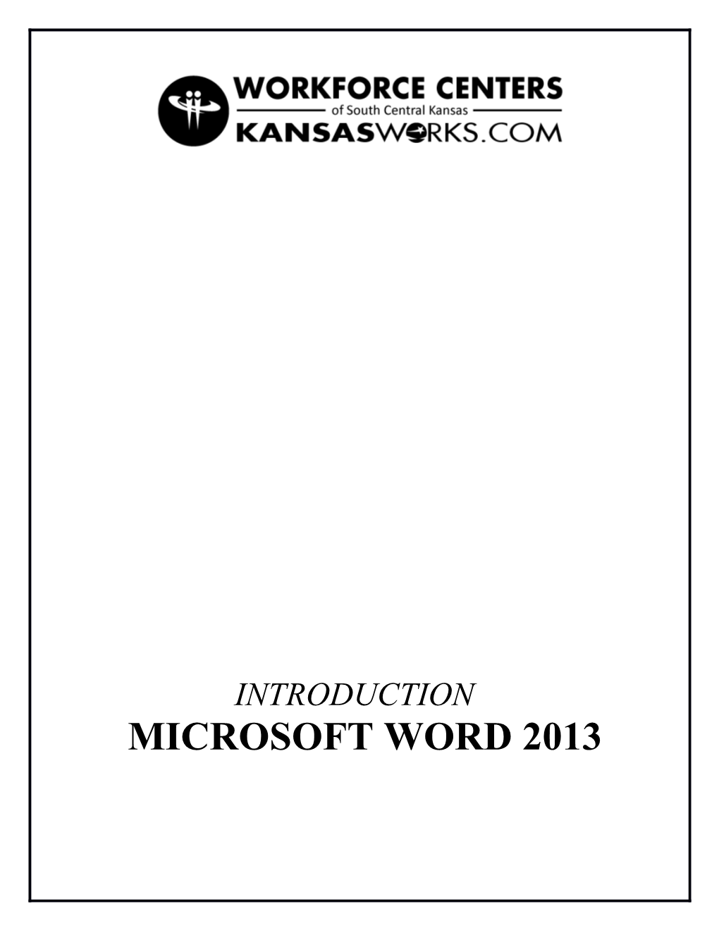 Introduction to Microsoft Word2013