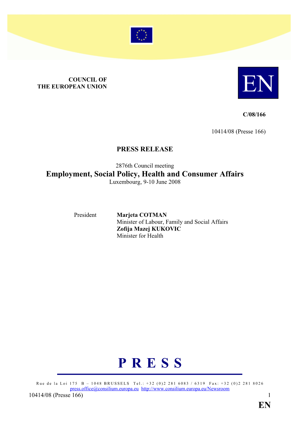 ENHANCED ADMINISTRATIVE COOPERATION in the CONTEXT of POSTING of WORKERS* - Council Conclusions