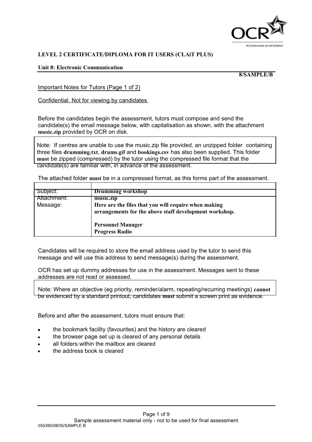 LEVEL 2 CERTIFICATE/DIPLOMA for IT USERS (Clait PLUS)