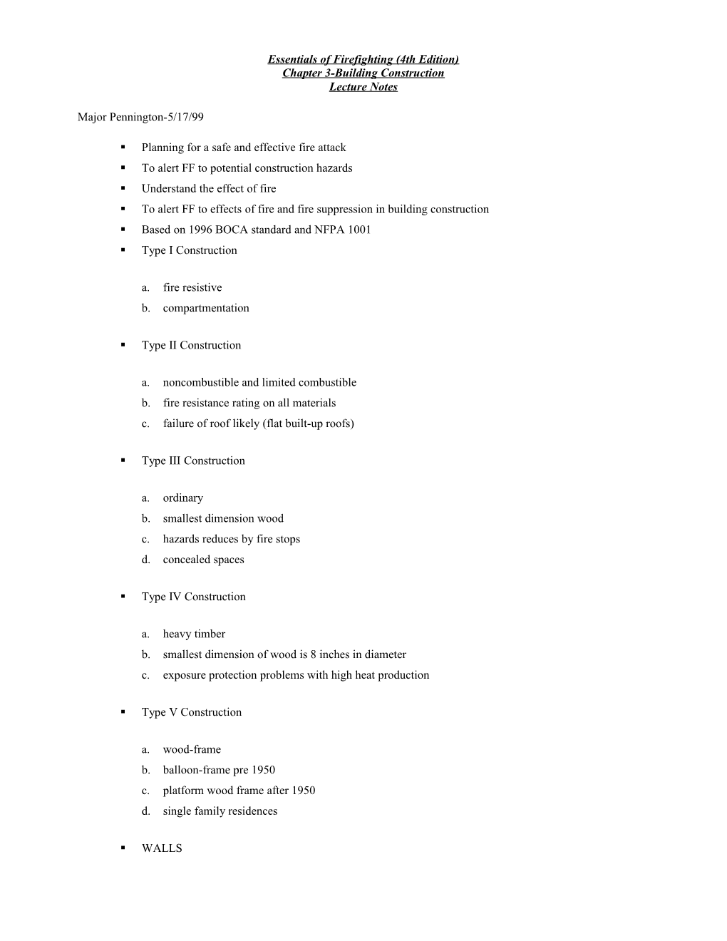 Essentials of Fire Fighting (4Th Edition-FF1)-Chapter 3 Notes