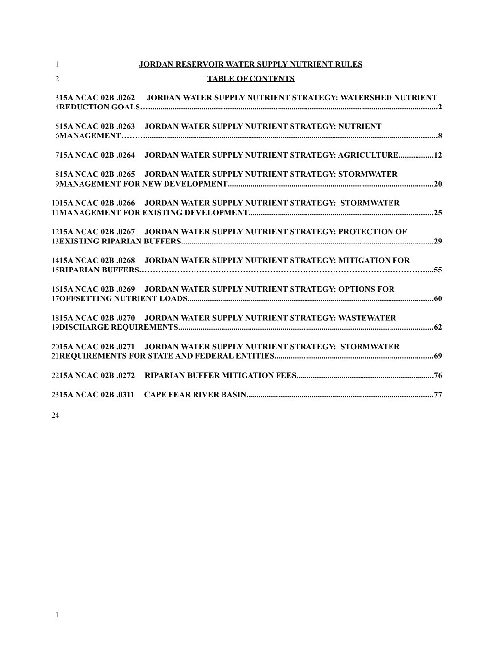 Jordan Reservoir Water Supply Nutrient Rules