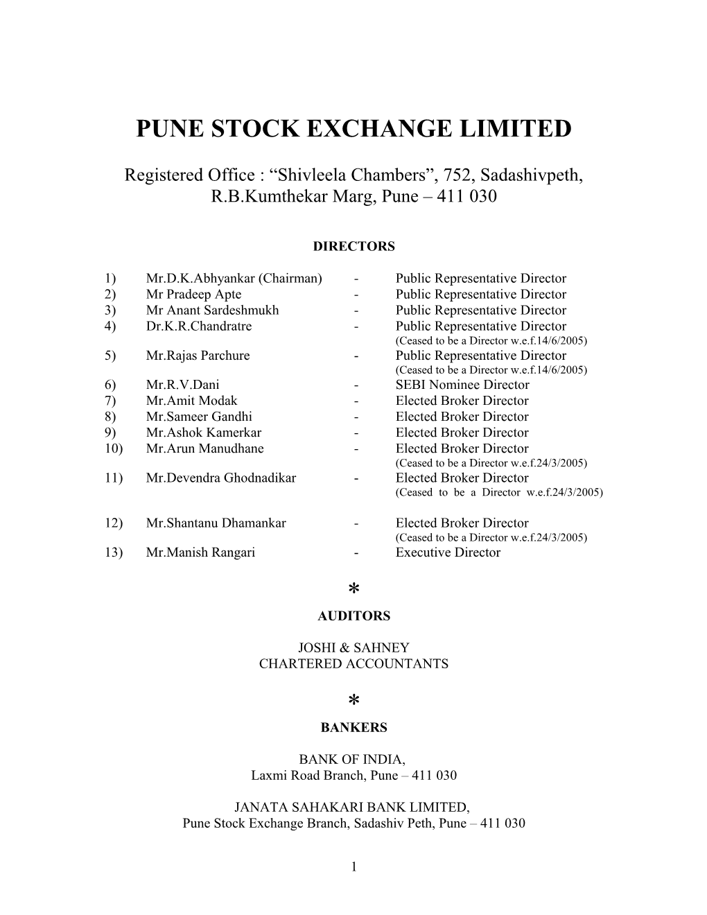 Pune Stock Exchange Limited