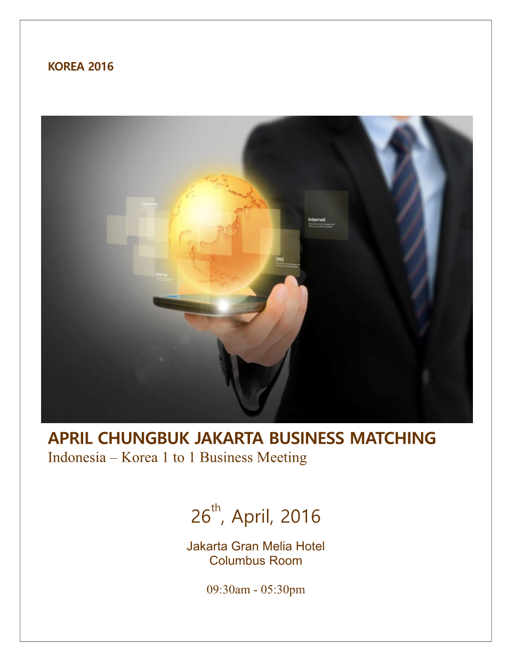 April Chungbuk Jakarta Business Matching
