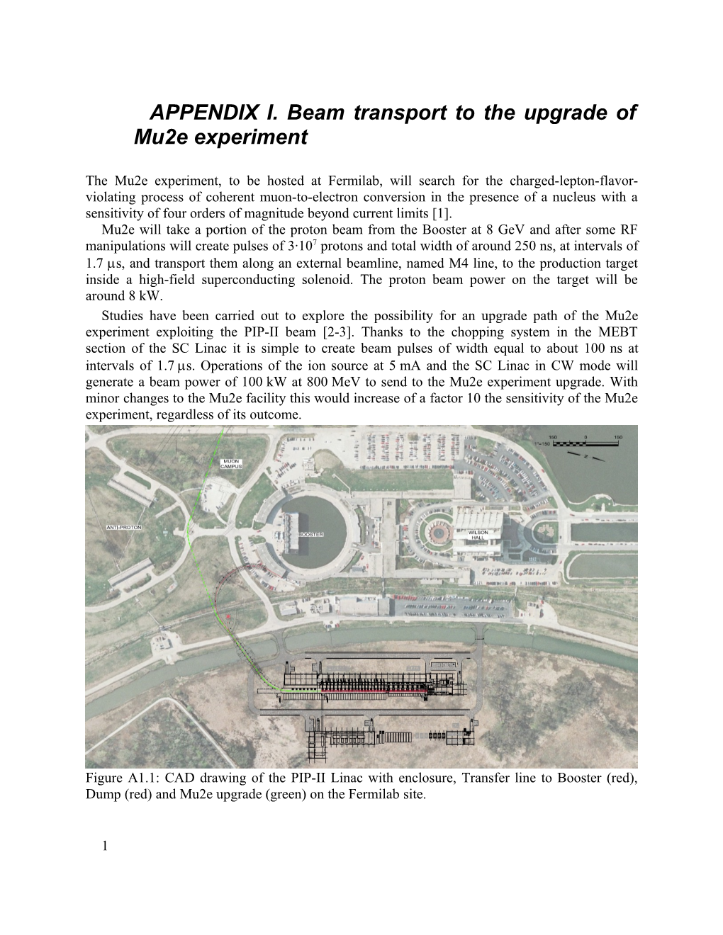 APPENDIX I. Beam Transport to the Upgrade of Mu2e Experiment