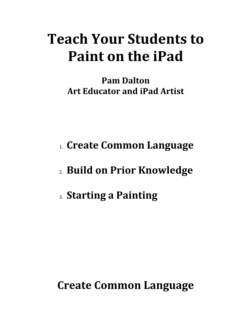 Teach Your Students to Paint on the Ipad