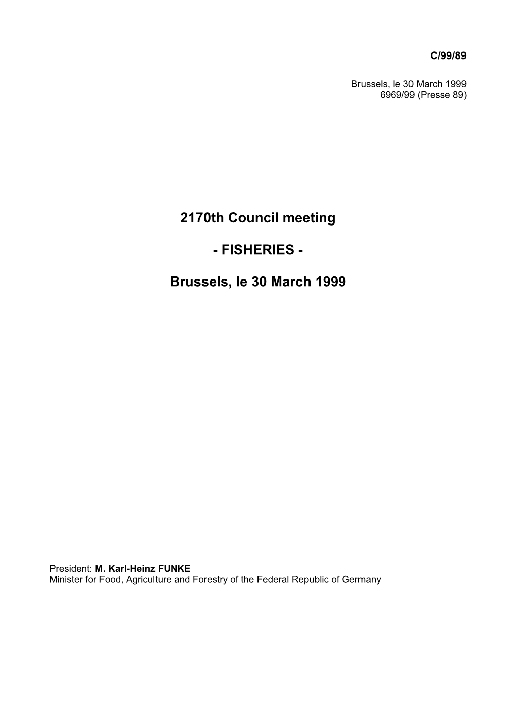 2170Th Council Meeting