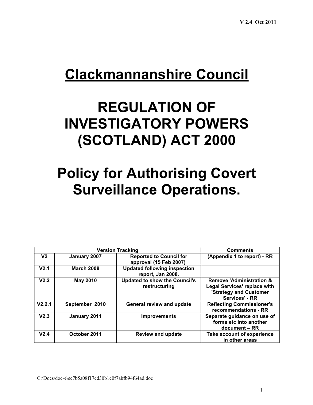 Regulation of Investigatory Powers (Scotland) Act 2000