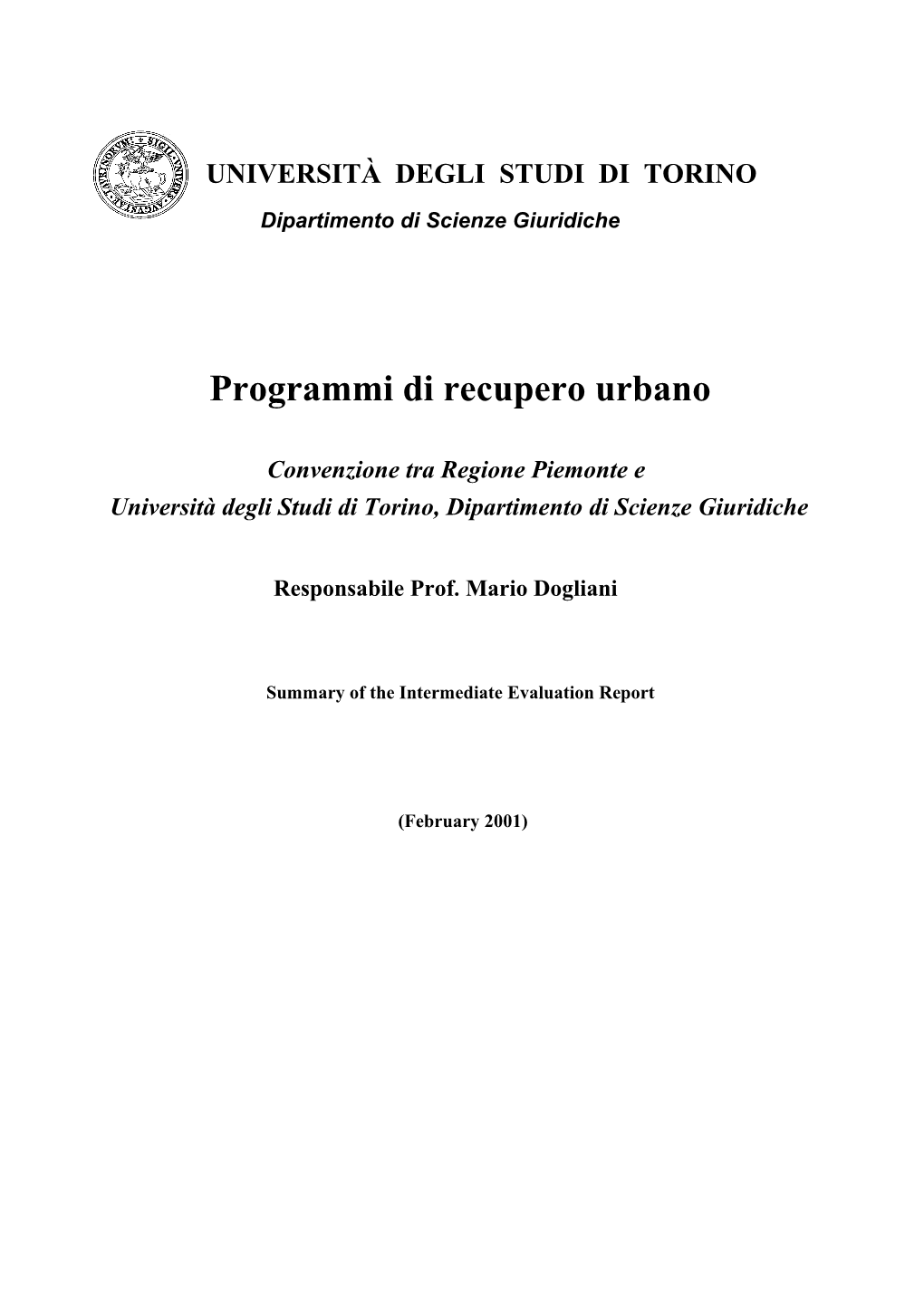 Evaluation of the Regional Government of Piedmont S Prus