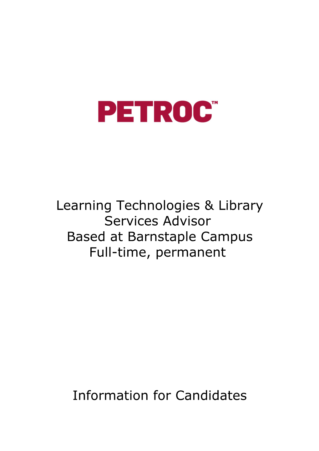 Learning Technologies & Library Services Advisor