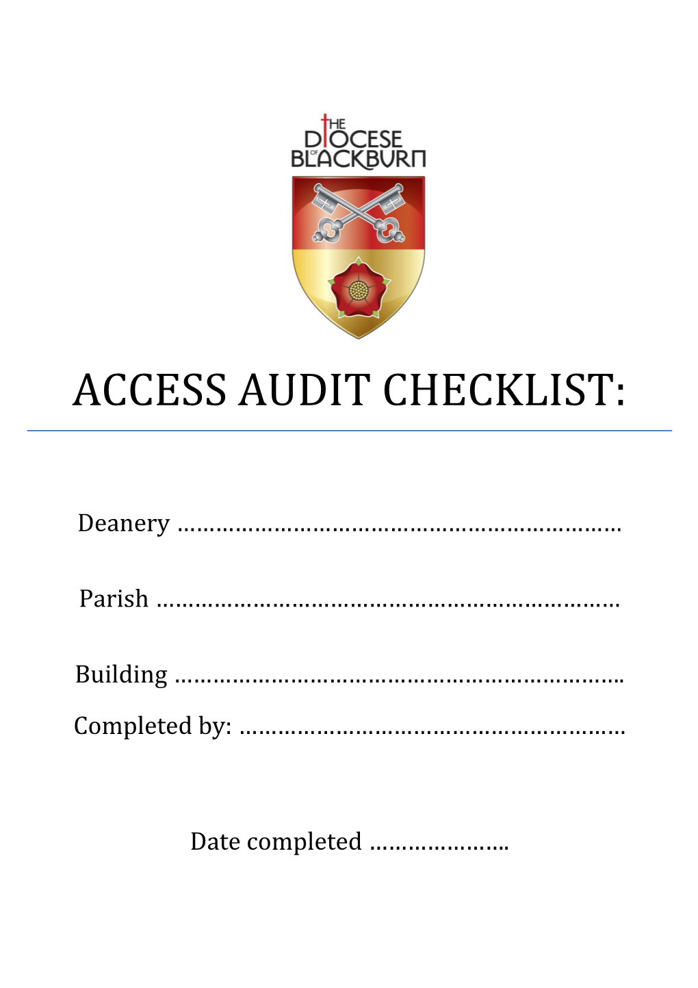 Disability Audit Checklist