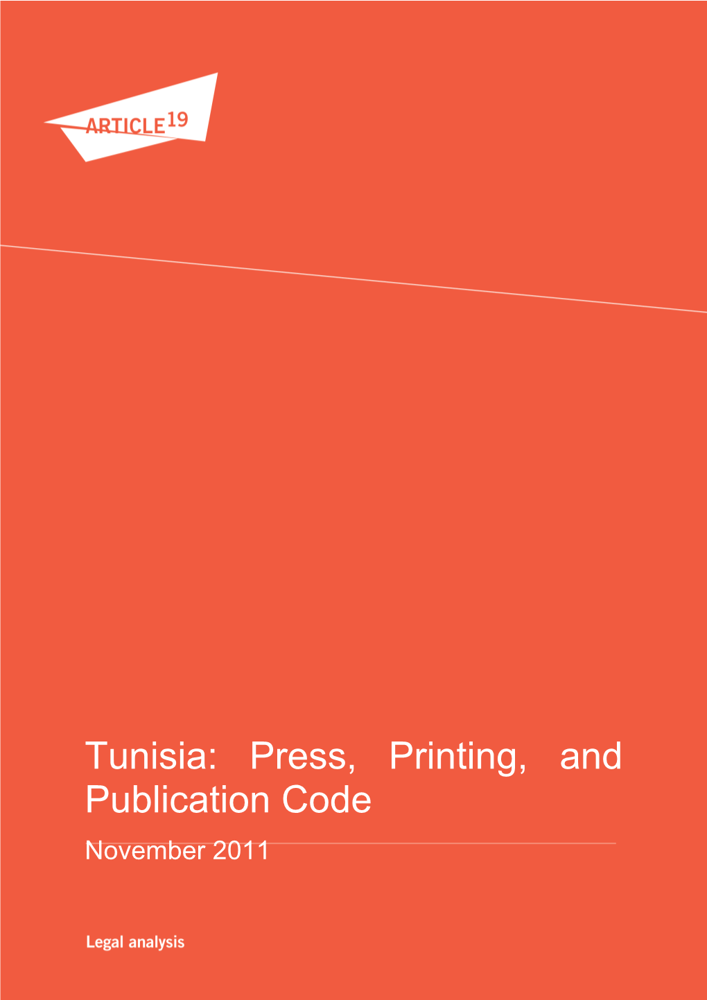 Tunisia: Draft Press, Printing, and Publication Code