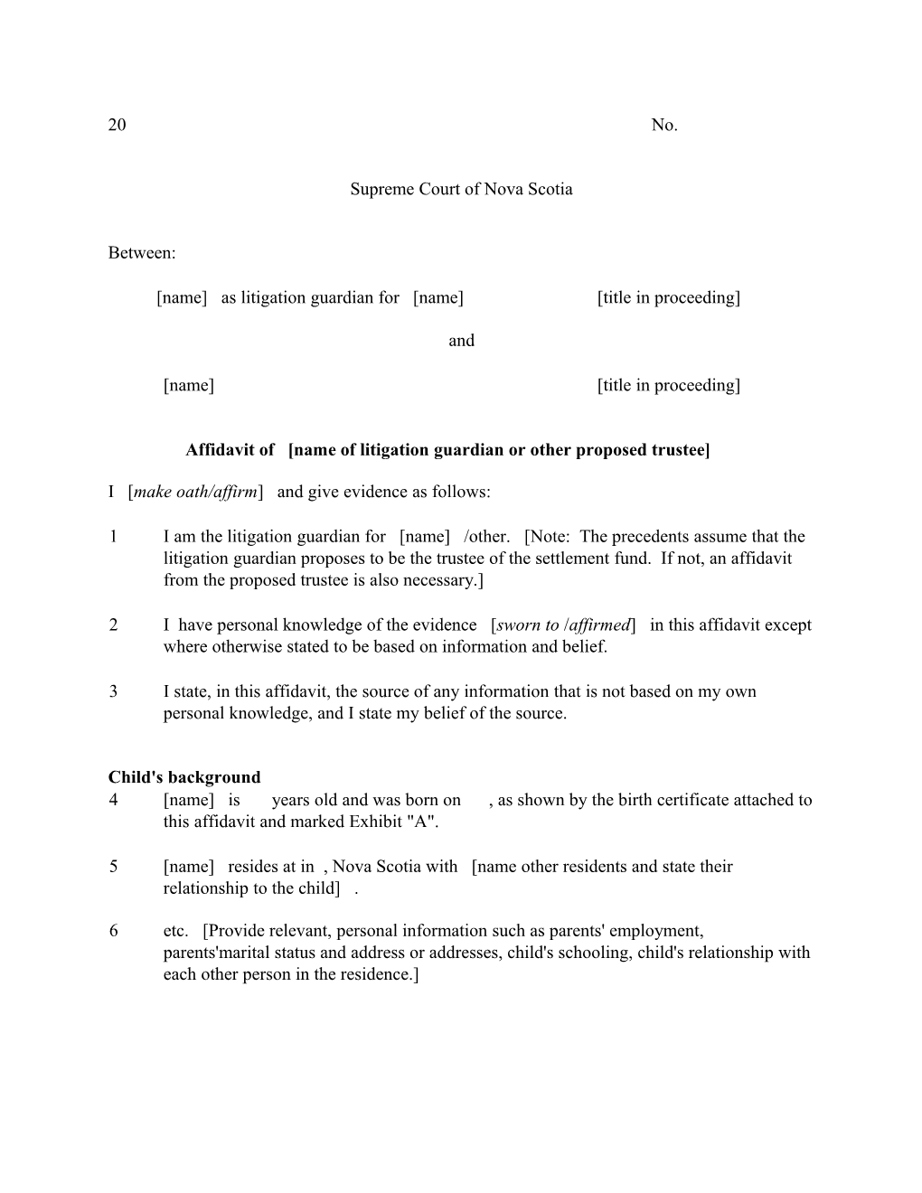 Nssc Practice Memo 6A Infant Settlement Am 14-06-27.Pdf