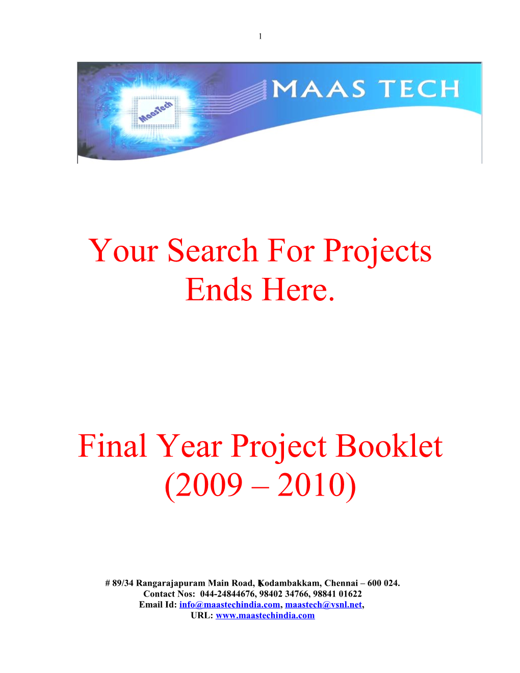 Your Search for Projects Ends Here