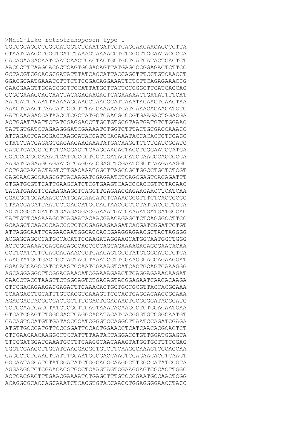 &gt;Nht2-Like Retrotransposon Type 1