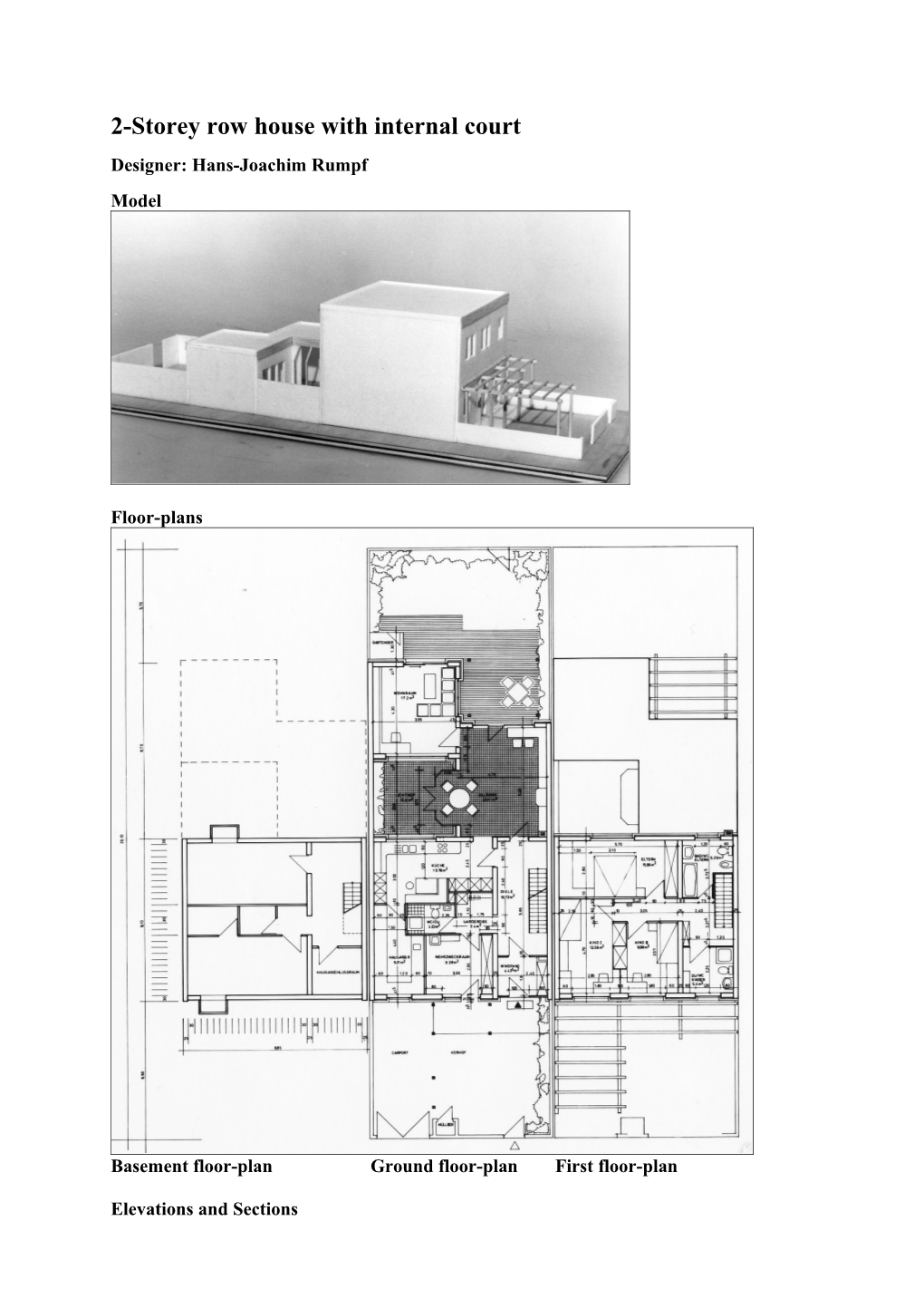 2-Storey Row House with Internal Court