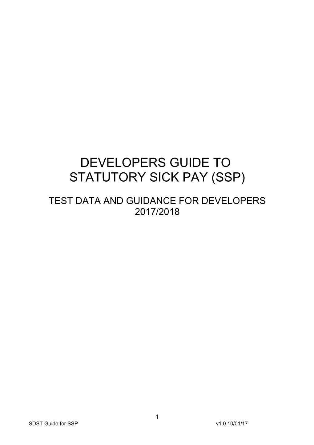 Developers Guide to SSP