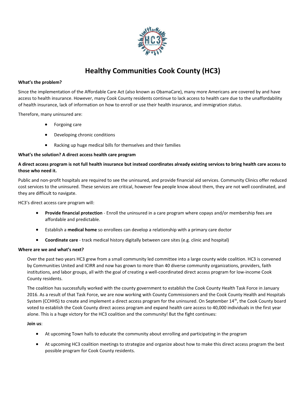 Healthy Communities Cook County (HC3)