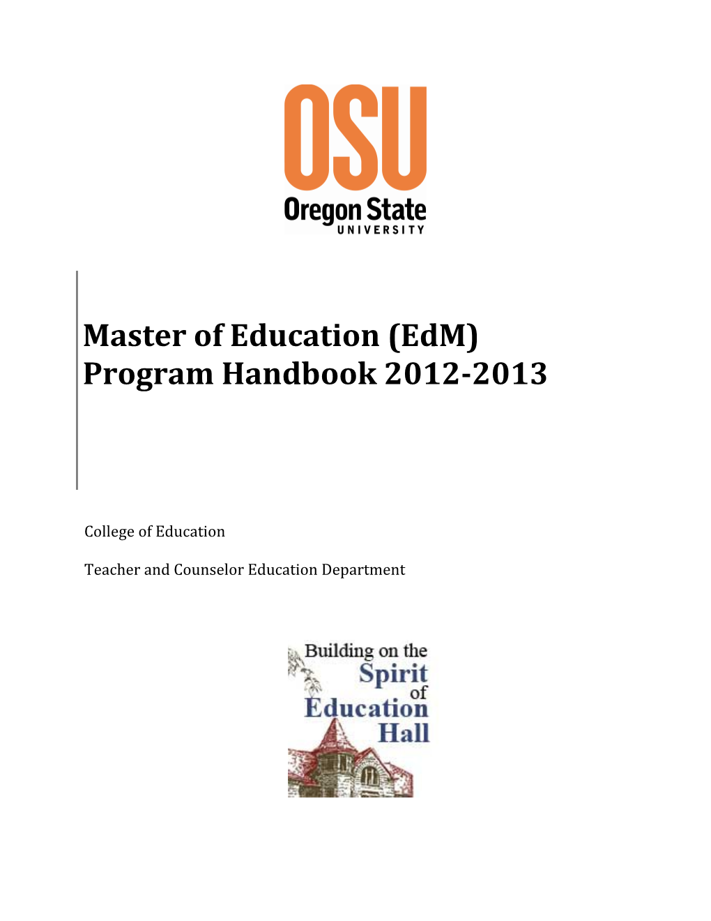 Online Master of Education (Edm) Program