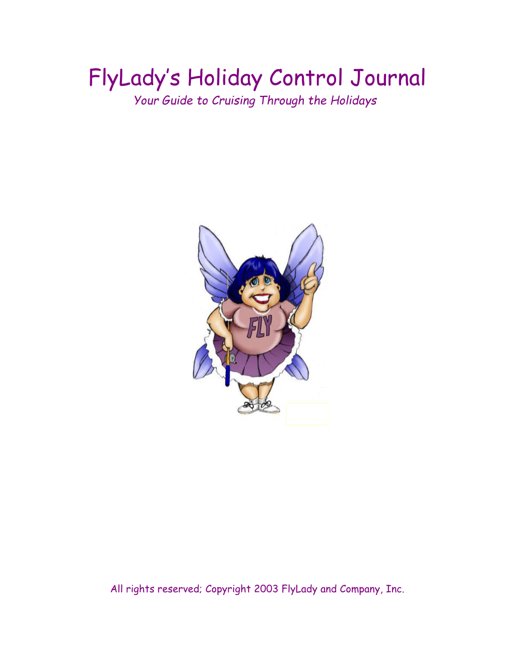Flylady S Holiday Control Journal