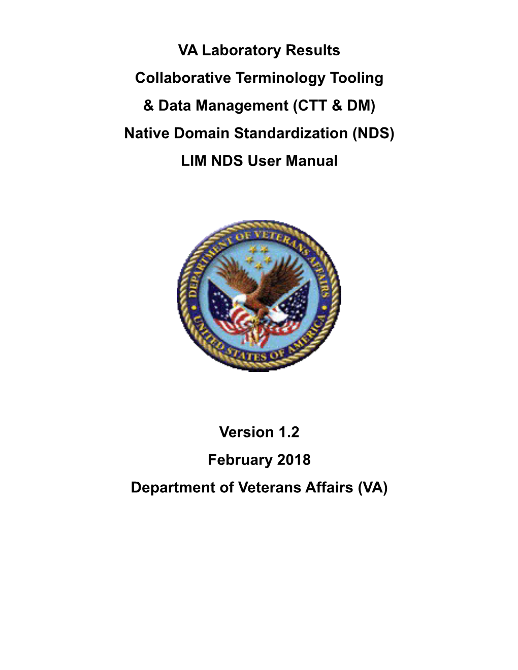 CTT DM NDS Laboratory Results LIM User Manual