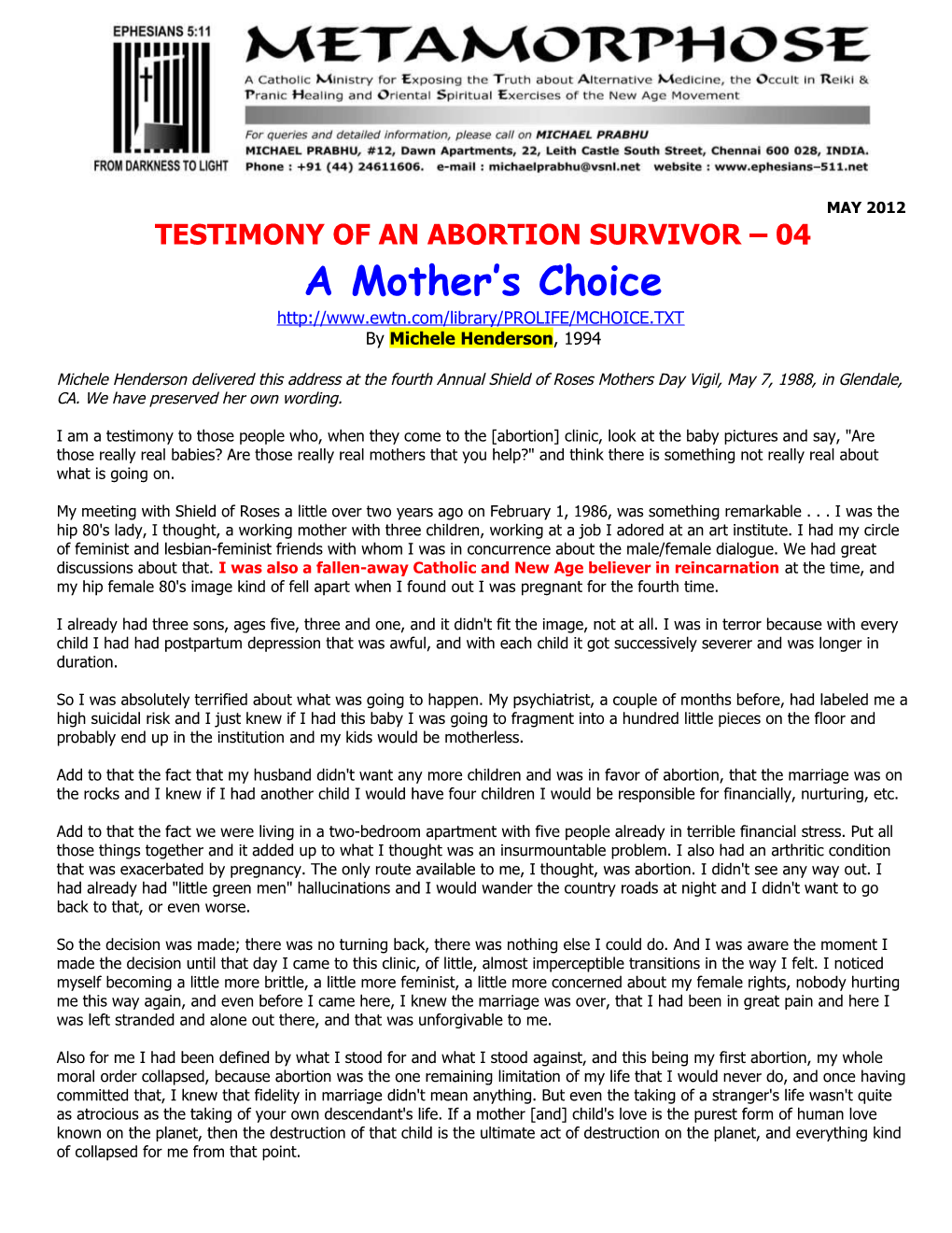 Testimony of an Abortion Survivor 04