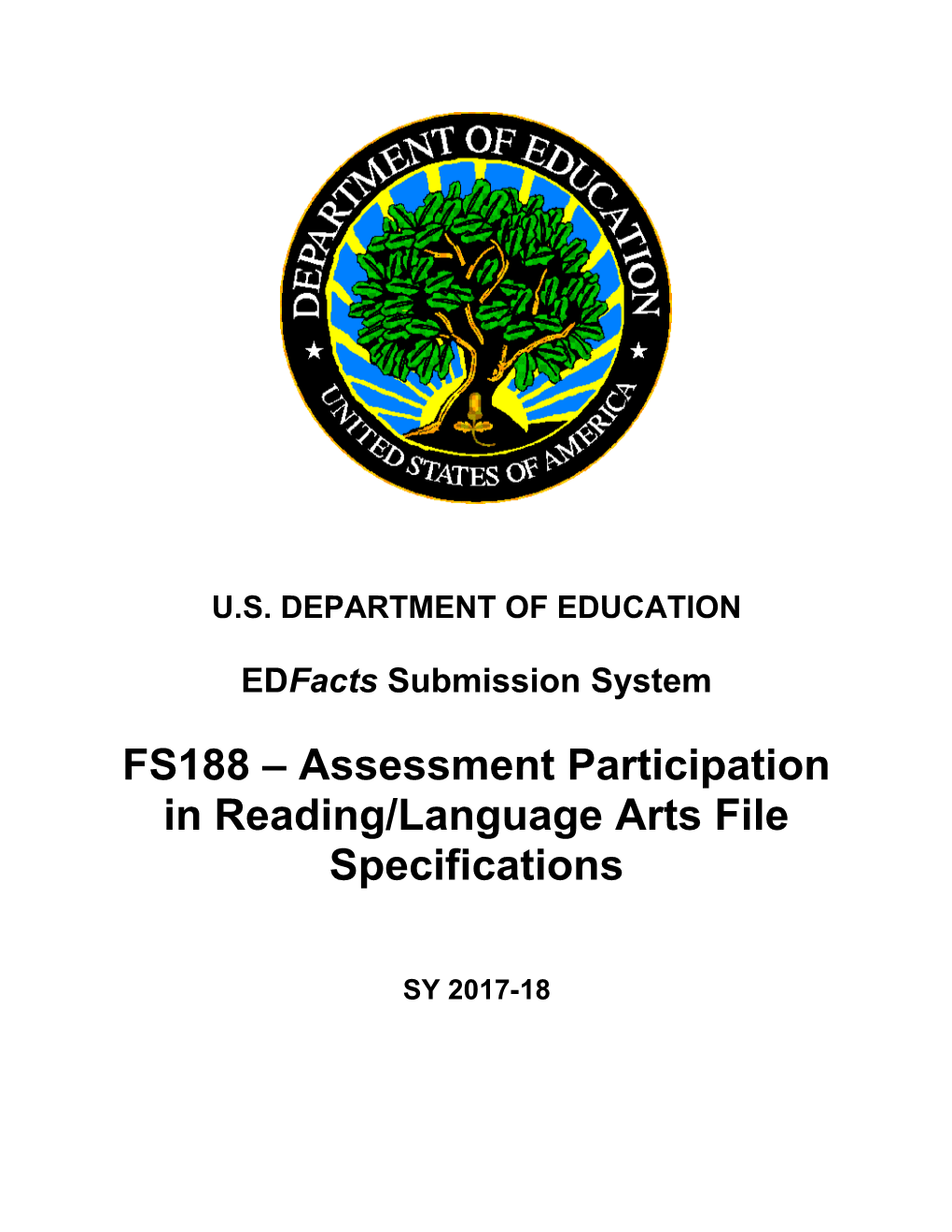 FS188 Assessment Participation in Reading/Language Arts File Specifications (Msword)