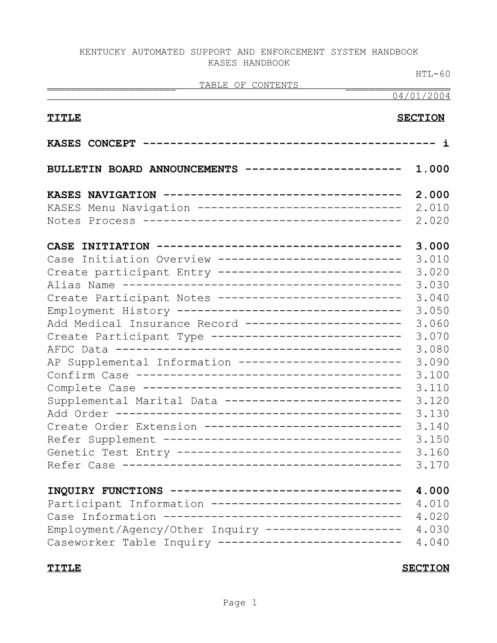 Kentucky Automated Support and Enforcement System Handbook