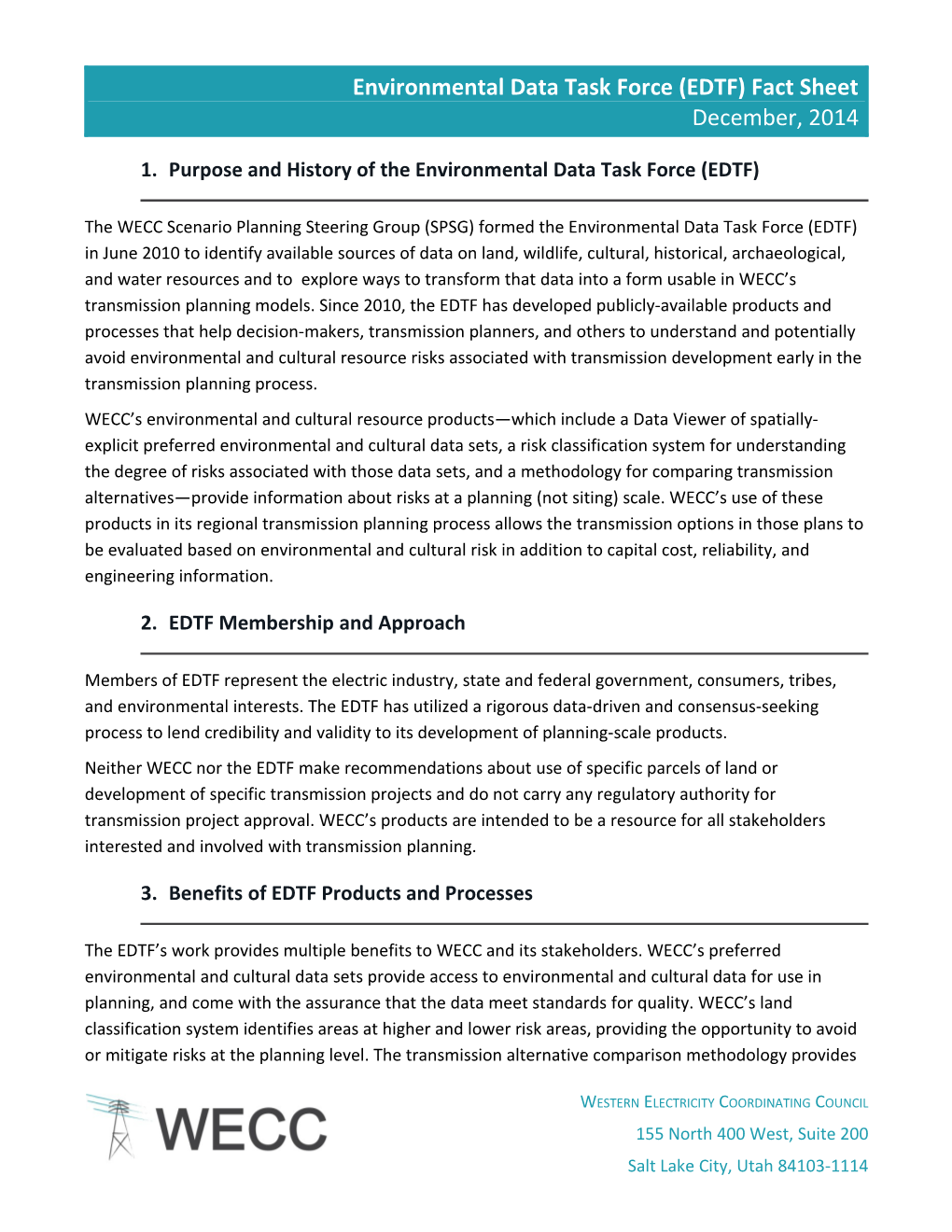 EDTF Fact Sheet