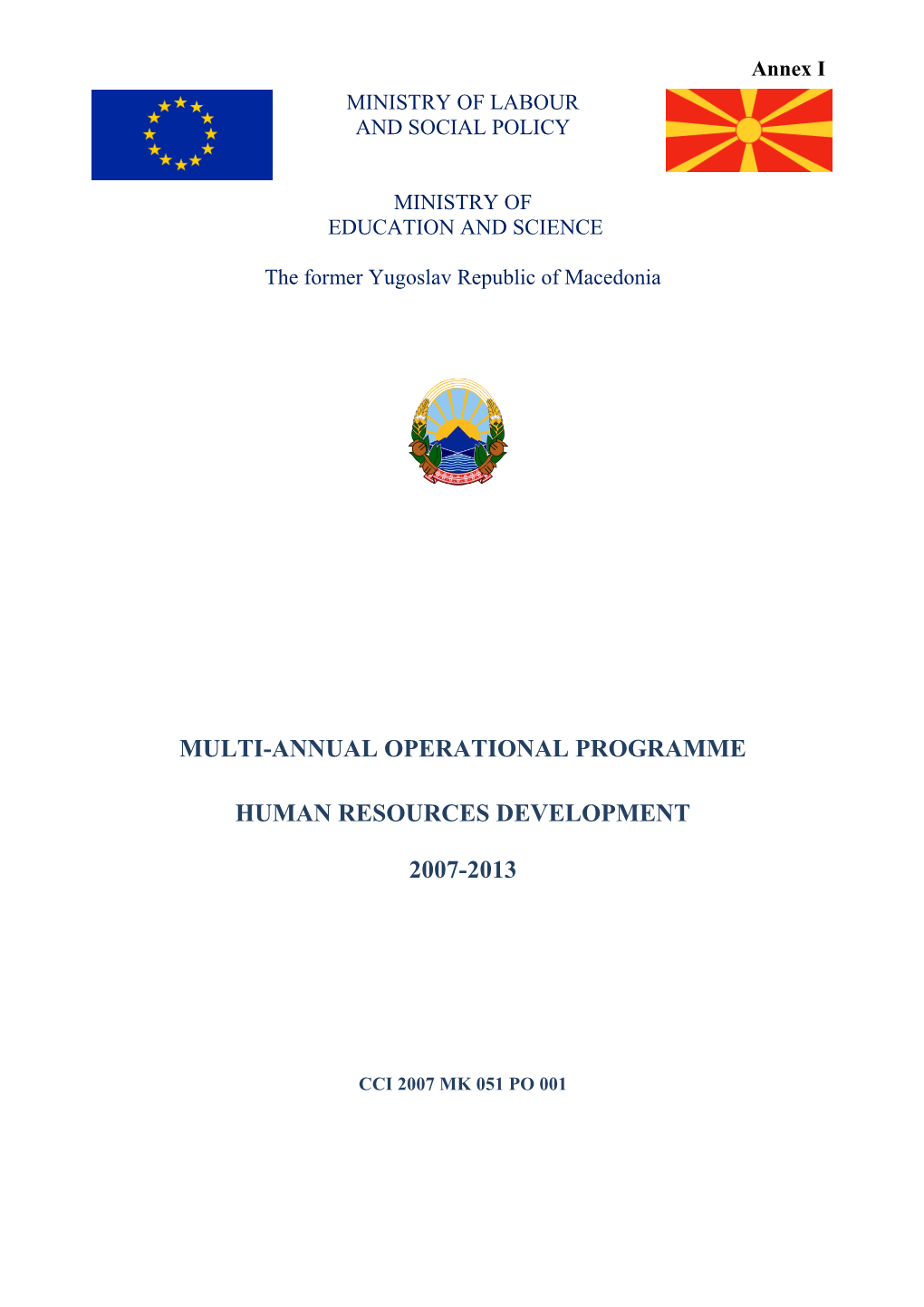 Multi-Annual Operational Programme