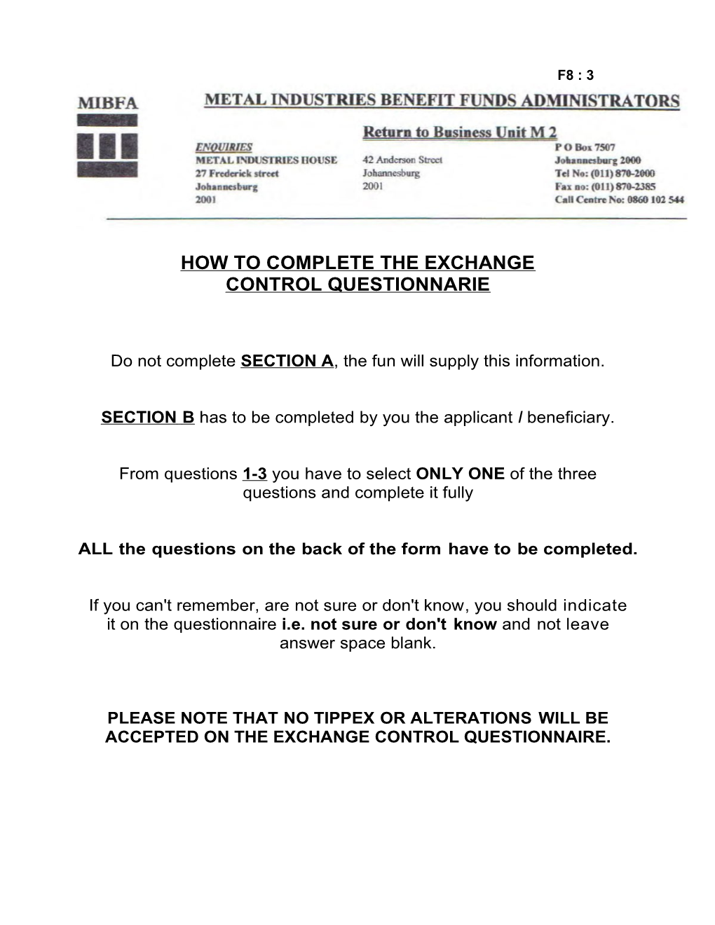 How to Complete the Exchange