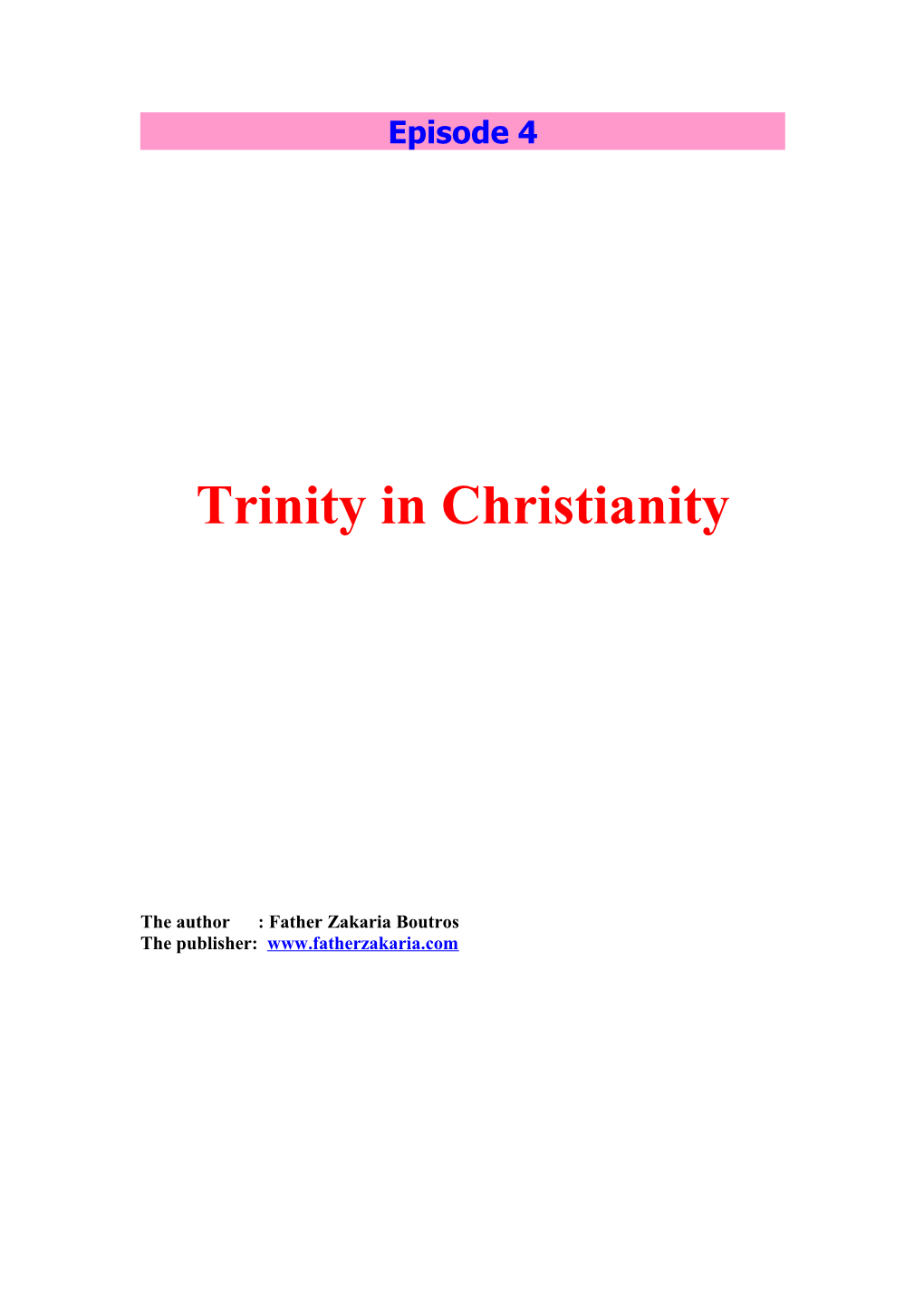 Trinity in Christianity