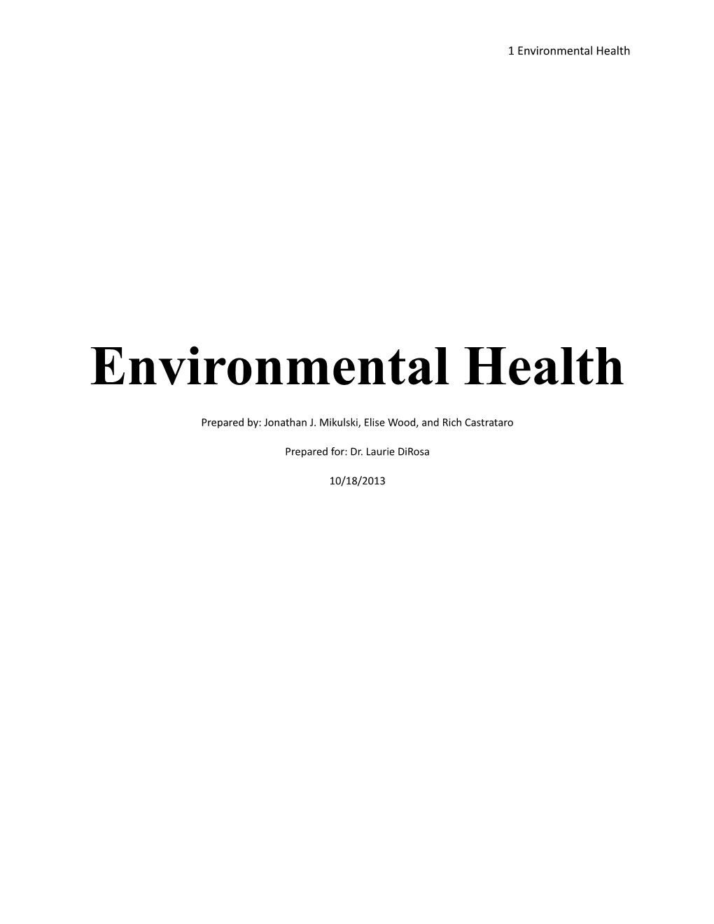 Environmental Health